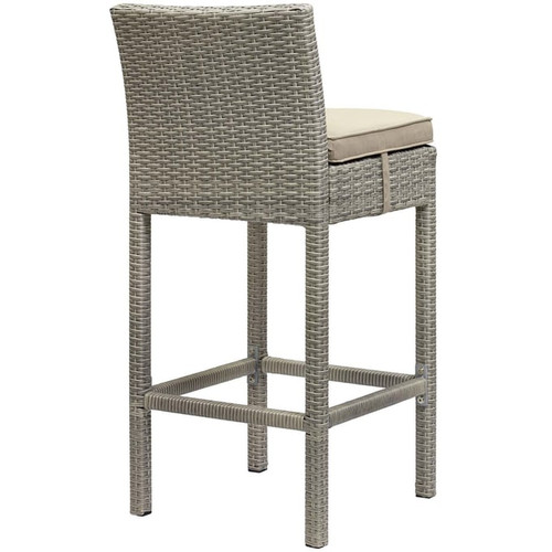 Modway Furniture Conduit Light Gray Outdoor Patio Bar Stools