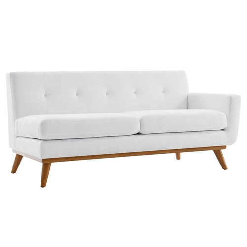 Modway Furniture Engage White Fabric Right Arm Loveseat