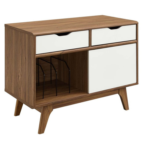 Modway Furniture Envision White Walnut Display Stand