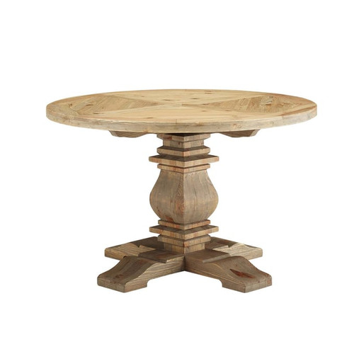 Modway Furniture Column Brown 47 Inch Round Dining Table