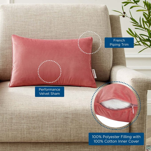 Modway Furniture Enhance Lumbar Velvet Throw Pillows