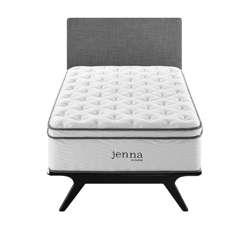 Modway Furniture Jenna White 14 Inch Innerspring Mattress