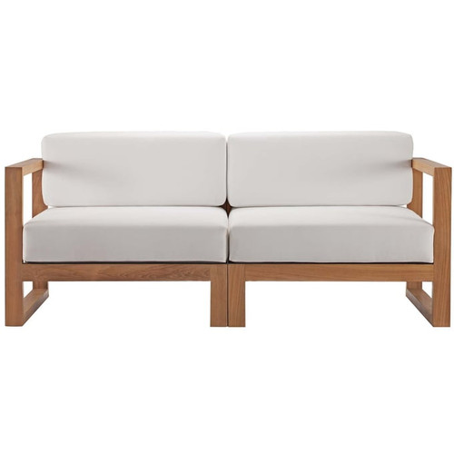Modway Furniture Upland Natural White Outdoor Patio 2pc Loveseat