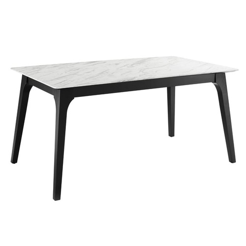 Modway Furniture Juxtapose Black White 63 Inch Rectangular Dining Table