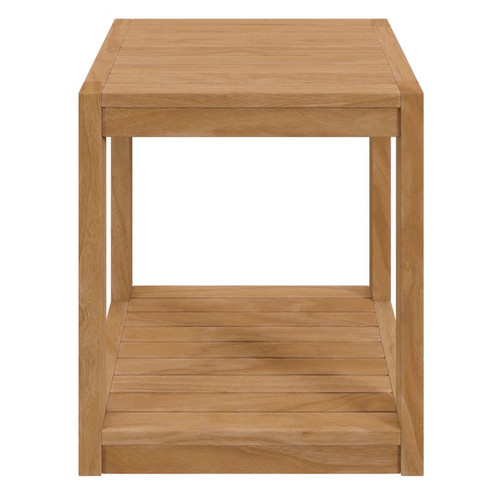 Modway Furniture Carlsbad Natural Teak Wood Outdoor Patio Side Table