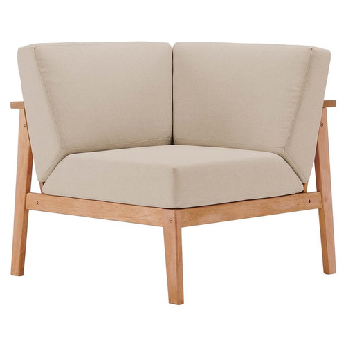 Modway Furniture Sedona Natural Taupe Outdoor Patio Corner Chair