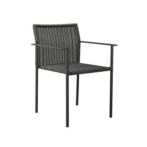 2 Modway Furniture Lagoon Charcoal Outdoor Patio Dining Armchairs