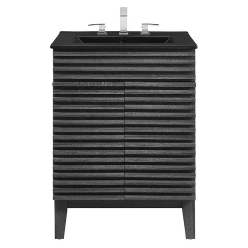 Modway Furniture Render Charcoal Black 24 Inch Bathroom Vanity