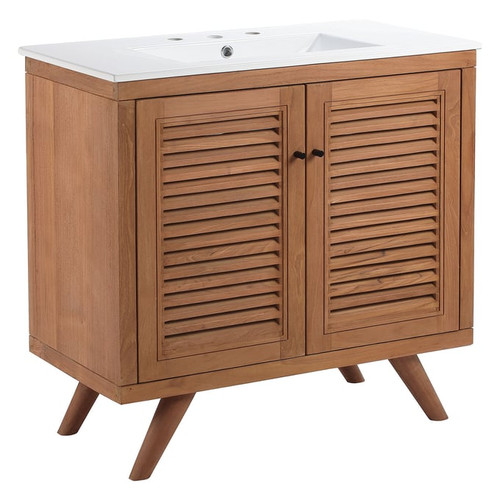 Modway Furniture Birdie Natural White 36 Inch Bathroom Vanity