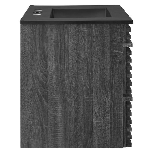 Modway Furniture Render Charcoal 30 Inch Wall Mount Bathroom Vanitys