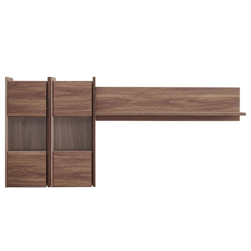 Modway Furniture Visionary Walnut Wall Mounted Shelves