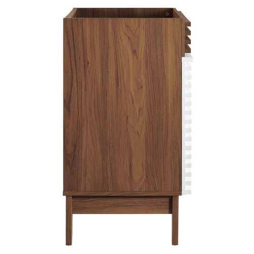 Modway Furniture Render White Walnut Bathroom Vanity Cabinet