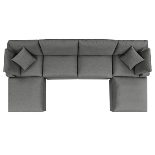 Modway Furniture Commix 6pc Outdoor Patio Sectional Sofa