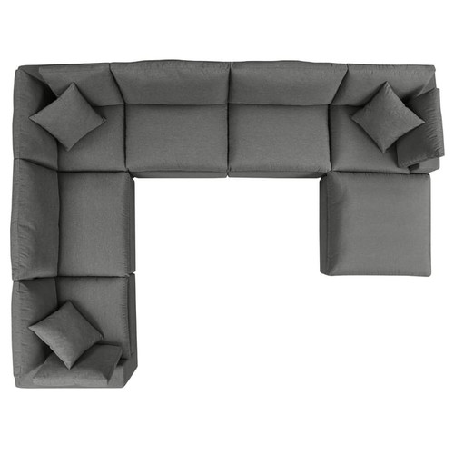 Modway Furniture Commix 7pc Outdoor Patio Sectional Sofa