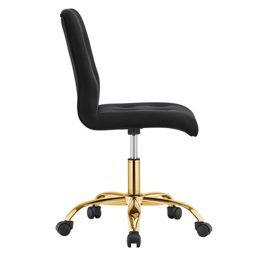 Modway Furniture Prim Gold Velvet Armless Office Chairs