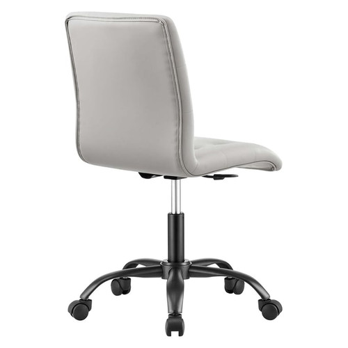 Modway Furniture Prim Black Leather Armless Office Chairs