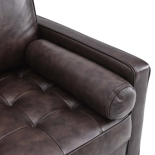 Modway Furniture Valour Brown Leather Armchair