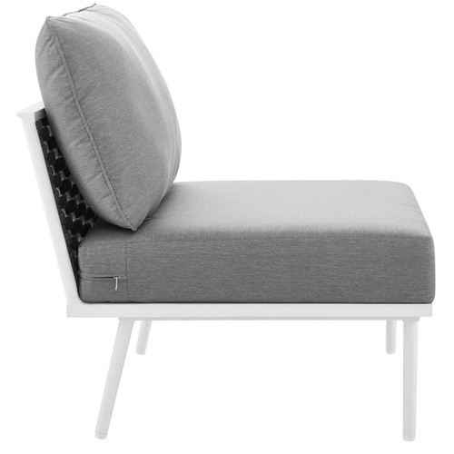 Modway Furniture Stance White Outdoor Patio Armless Chair