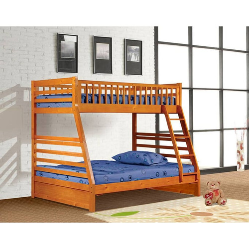 Bella Esprit Dakota Oak Twin Over Full Bunk Beds