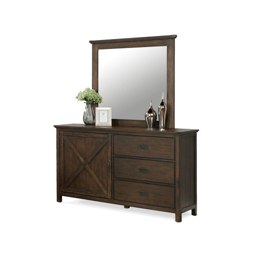 Bella Esprit Carter Brown Dresser and Mirror