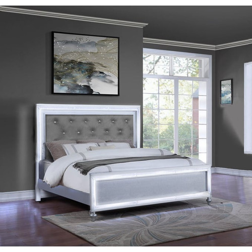 Bella Esprit Celeste Silver Beds with LED Lights