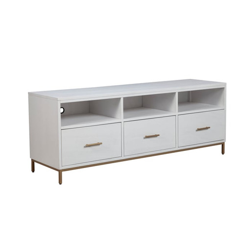 Alpine Furniture Madelyn White TV Console