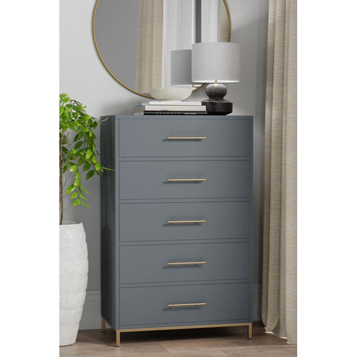 Alpine Furniture Madelyn Slate Drawer Chests