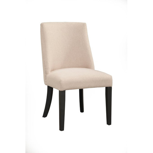 2 Alpine Furniture Live Edge Cream Black Parson Chairs