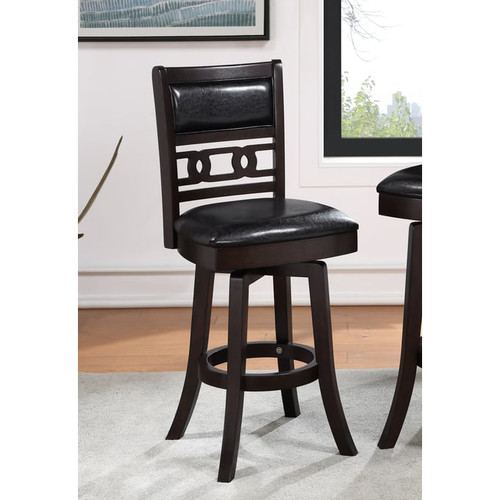 New Classic Furniture Gia Cherry Brown Swivel Counter Height Stool