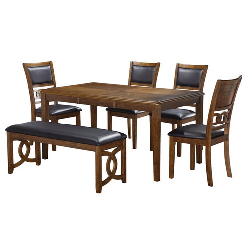 New Classic Furniture Gia Brown 60 Inch 6pc Dining Sets