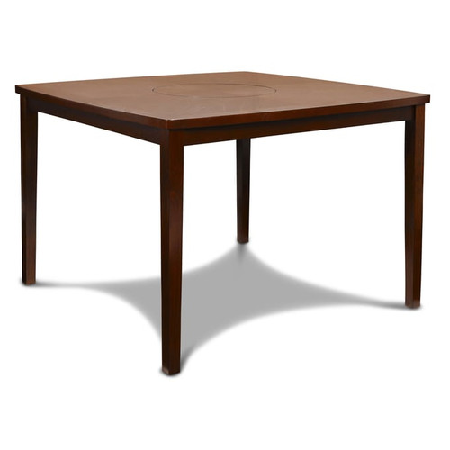 New Classic Furniture Dixon Espresso Counter Height Table with Lazy Susan
