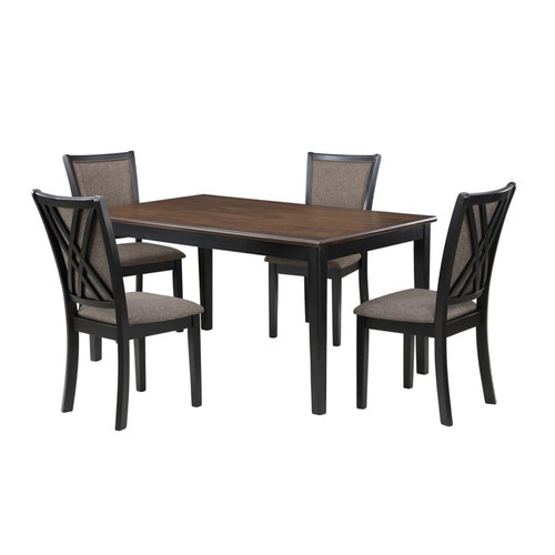 New Classic Furniture Potomac Brown 60 Inch Rectangle 5pc Dining Set