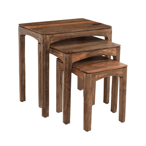 Coast To Coast Waverly Natural Brown 3pc Nesting Tables