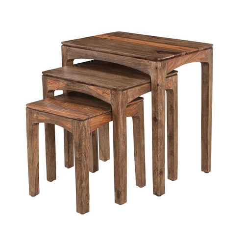 Coast To Coast Waverly Natural Brown 3pc Nesting Tables