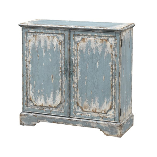 Coast to Coast Blue Cream Two Door Cabinet