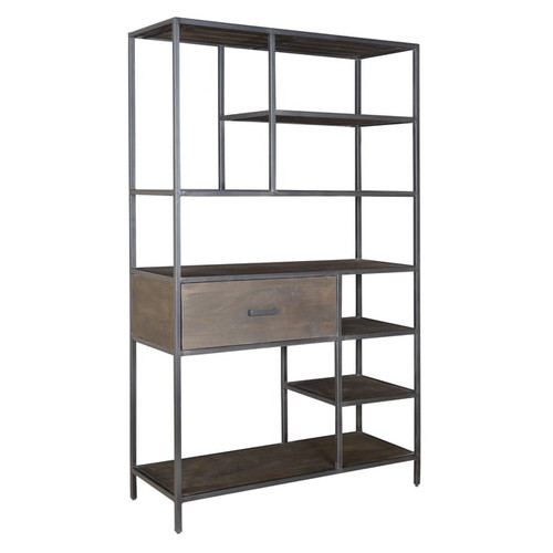 Coast to Coast Grey One Drawer Bookcase