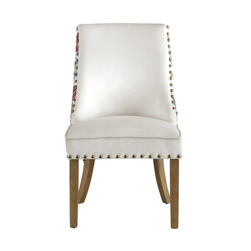 2 Coast to Coast Brown White Accent Dining Chairs