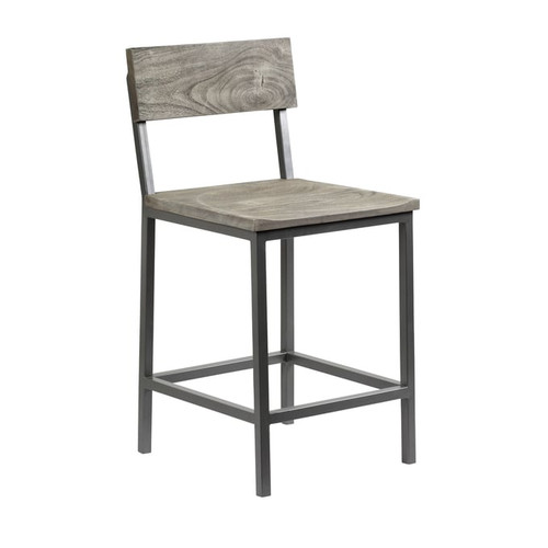 2 Coast to Coast Yukon Light Grey Gunmetal Counter Height Barstools