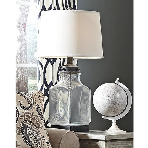 Ashley Furniture Sharolyn Transparent Silver Table Lamp