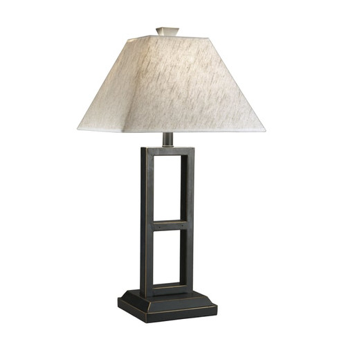 2 Ashley Furniture Deidra Black Metal Table Lamps