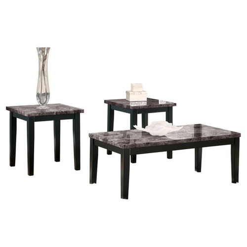 Ashley Furniture Maysville Black 3pc Occasional Table Set