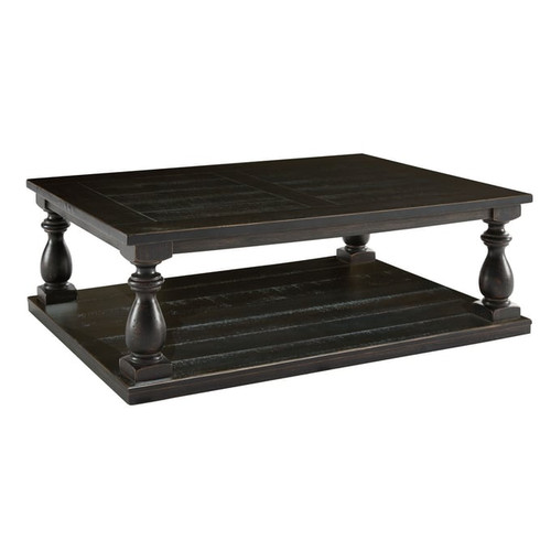 Ashley Furniture Mallacar Black Rectangular Cocktail Table