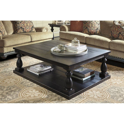 Ashley Furniture Mallacar Black Rectangular Cocktail Table