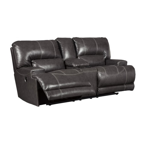 Safi Stationary Fabric and Leather Look LoveseatLoveseats-In Home