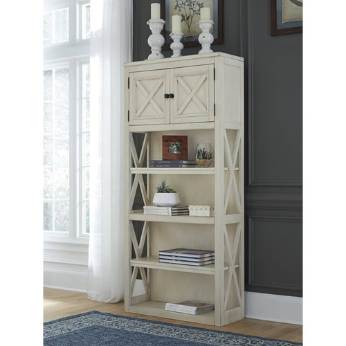 Ashley Furniture Bolanburg Antiqued White Large Bookcase