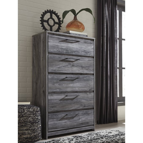 Ashley Furniture Baystorm Gray Five Drawer Chest