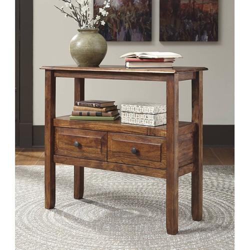 Ashley Furniture Abbonto Warm Brown Accent Table