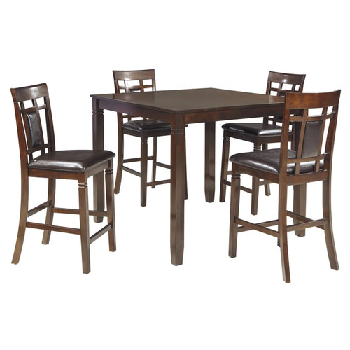 Ashley Furniture Bennox Brown 5pc Counter Table Set