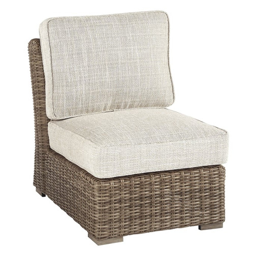 Ashley Furniture Beachcroft Beige Armless Chair With Cushion