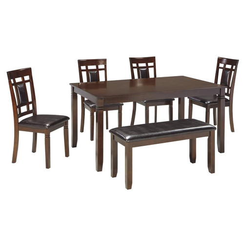 Ashley Furniture Bennox Brown 6pc Dining Room Table Set